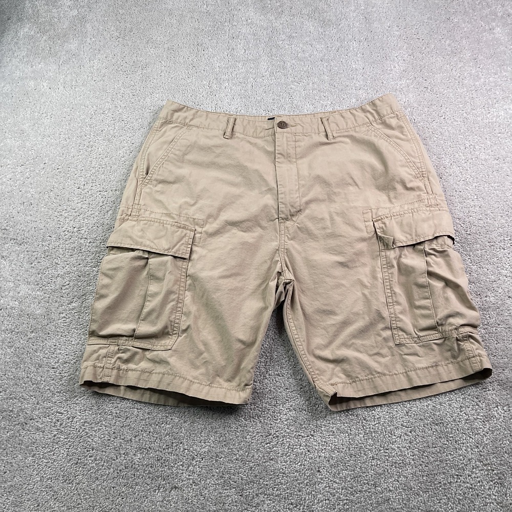 Levis Shorts Mens 36 Tan Khaki Cargo Utility Tactical Ripstop Flap Pockets